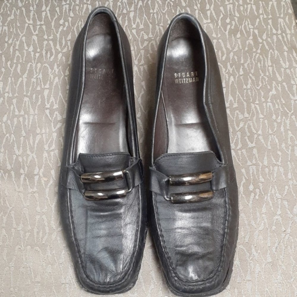 Stuart Weitzmen wedge heel loafer Black sz 41 / 11